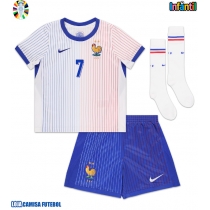 Camisa de Futebol França Antoine Griezmann #7 Equipamento Secundário Infantil Europeu 2024 Manga Curta (+ Calças curtas)